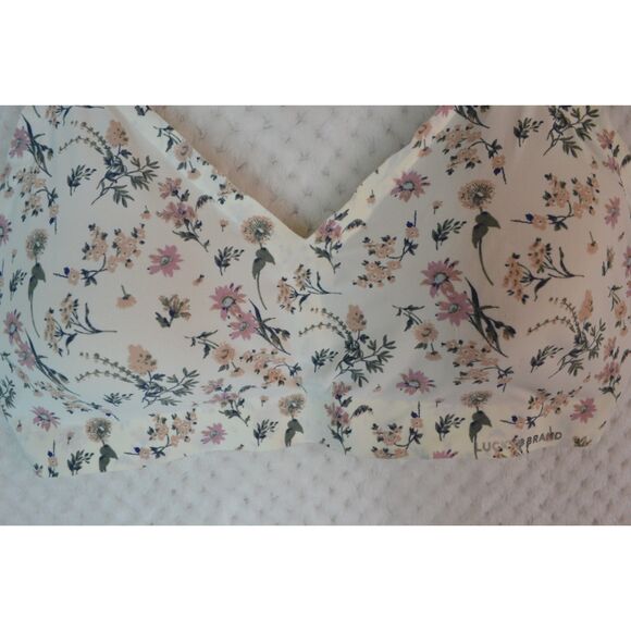 Lucky Brand Lounge Bralette Women's XL Floral Wireless Padded - Picture 2 of 10